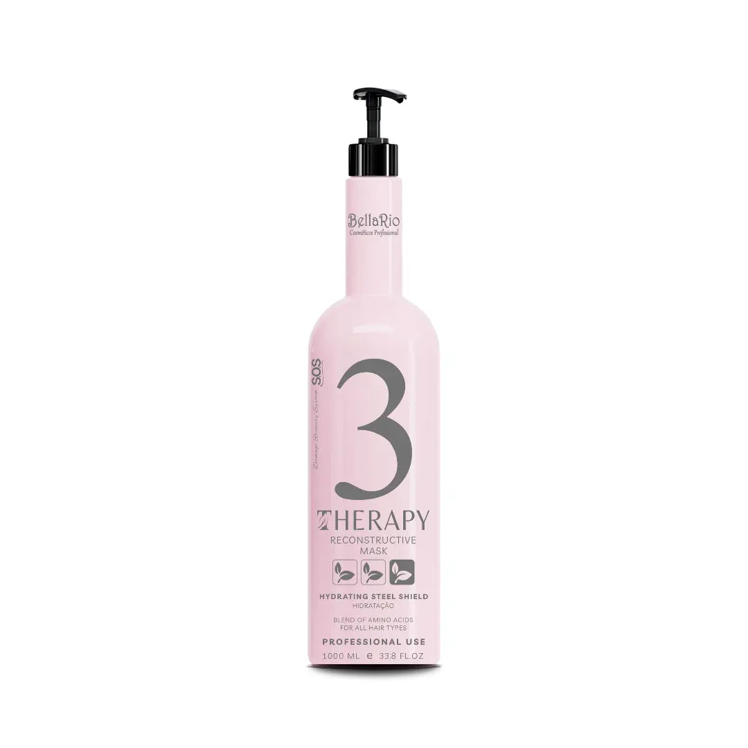 RECONSTRUCTIVE MASK STEP 03 THERAPY S.O.S STEEL SHIELD | Bella Rio ® | DAMAGE RECOVERY SYSTEM SPECIALLY TO REPAIR DAMAGED AND ELASTIC HAIR